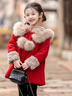 女童毛呢洋氣外套冬季2025新款女孩本命年中長(cháng)款兒童裝紅色拜年服 紅色呢大衣【加絨加厚款】 150 曬單實(shí)拍圖