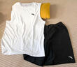 安踏（ANTA）速干冰絲運動(dòng)套裝男夏季新款男士t恤短袖短褲青少年男裝跑步衣服 純凈白套裝（速干-斜插口袋） L/175(120-140斤） 曬單實(shí)拍圖