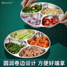 HUYO316L不銹鋼分格備菜盤(pán)廚房蔥花姜蒜配料分隔盤(pán)子加深火鍋配菜托盤(pán) 升級316L全鋼一體四分盤(pán)【2個(gè)裝】 曬單實(shí)拍圖