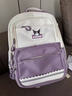 Hello Kitty書(shū)包小學(xué)生女生1-3-4-6年級大容量女孩減負卡通可愛(ài)雙肩背包 96709庫洛米紫色小號 曬單實(shí)拍圖