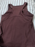 福星運2026新款長(cháng)款運動(dòng)背心女健身房跑步訓練帶胸墊瑜伽服上衣外穿 深咖色 XL 118-135斤左右 曬單實(shí)拍圖