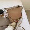 寶可蝸牛高級感小包包女包2023七夕秋冬百搭小眾復古單肩斜挎包腋下水桶包 咖啡色 曬單實(shí)拍圖
