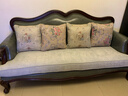 一具一家美式沙發(fā)三人位實(shí)木加布藝真皮頭層牛皮123復古簡(jiǎn)美鄉村客廳家具 博主同款真皮+雪尼爾布藝坐墊 三人位 曬單實(shí)拍圖