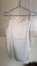 古今（GUJIN）冰絲緞面女士吊帶背心女打底內搭無(wú)袖美背外穿百搭西裝上衣白XL 曬單實(shí)拍圖