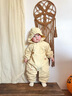 班喜迪嬰兒衣服春裝嬰幼兒連體衣超萌寶寶哈衣爬服春秋裝連帽公主外出服 黃色 90cm 曬單實(shí)拍圖
