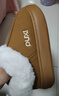 樸西棉拖鞋女士冬季包跟室內家居保暖厚底月子棉鞋女款外穿秋冬季 棕色 均碼 (245mm) 適合37-38 曬單實(shí)拍圖