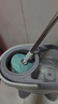 貝凈潔360度旋轉拖把圓頭通用雙驅動(dòng)加強桿家用吸水自動(dòng)甩水桶拖布 尊貴綠色 【免手洗拖把】（不帶桶） 1桿2頭 曬單實(shí)拍圖
