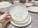 漢茗中式風(fēng)景德鎮骨瓷碗盤(pán)餐具整套家用高級感陶瓷碗碟筷套裝喬遷禮物 升級款60件套丨配高檔錦盒 曬單實(shí)拍圖