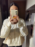 蕉內（Bananain）【趙露思同款】氧氣301Proof女士沖鋒衣防風(fēng)戶(hù)外短外套秋冬 奶油白 S 曬單實(shí)拍圖