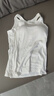純色帶胸墊背心女顯瘦長(cháng)款背心打底衫吊帶一體可外穿螺紋內搭背心 白色 L 曬單實(shí)拍圖