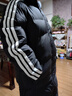 adidas李現同款 三條紋羽絨服 防風(fēng)保暖鴨絨長(cháng)款連帽男裝阿迪達斯   黑色   S 曬單實(shí)拍圖