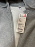 優(yōu)衣庫女裝運動(dòng)拉鏈連帽外套/長(cháng)袖484236 03 灰色 XL 曬單實(shí)拍圖