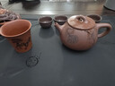 藏壺天下 宜興紫砂壺 戴老師全手工刻繪茶壺 家藏底槽清金蓮生香石瓢壺 金蓮生香 300ml 曬單實(shí)拍圖