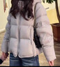 鴨鴨羽絨服女士短款2025年冬季新款時(shí)尚休閑美拉德連帽泡芙防寒外套ZX 南瓜色 M 曬單實(shí)拍圖