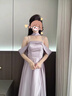 伴娘禮服2026新品姐妹裙閨蜜裝絕美紫色緞面法式高級感小眾顯瘦女 A款長(cháng)款 S 曬單實(shí)拍圖