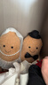 壓床娃娃一對好事發(fā)生趣味花生玩偶毛絨玩具公仔迷你可愛(ài)娃娃禮物 黑領(lǐng)結+帽子項鏈婚紗裙子款 45cm（700g） 曬單實(shí)拍圖