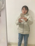 ICH MODE美式復古90白鴨絨排骨羽絨服女冬季輕薄防寒連帽短外套 淺灰色 S 曬單實(shí)拍圖