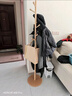 棲音閣實(shí)木衣架落地臥室衣帽架客廳掛衣服架子落地衣架家用立式掛包架 曬單實(shí)拍圖