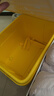 茶花（CHAHUA）收納箱塑料整理箱居家衣物書(shū)本存儲箱加厚棉被周轉箱搬家裝行李 黃色58L 59.5*45*32.5cm 3只裝 【可拆卸滑輪】 曬單實(shí)拍圖