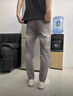 以純（YISHion）黑色九分牛仔褲男士韓版修身潮牌彈力男生款秋季休閑小直筒褲子 308藍灰色九分 27 曬單實(shí)拍圖