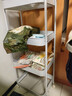 全品屋小推車(chē)置物架可移動(dòng)落地收納架家用零食廚房多層碳鋼帶輪架子肆白 曬單實(shí)拍圖