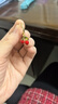 AJIDOU阿吉豆耳環(huán)生日禮物女 時(shí)尚合金氧化鋯櫻桃耳墜耳飾送女友 送老婆 金色+紅色 2個(gè) 曬單實(shí)拍圖