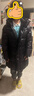 暇步士（Hush Puppies）童裝兒童冬季羽絨服男女大童中長(cháng)款【三防】羽絨服 鉆石黑 170cm 曬單實(shí)拍圖