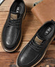 海瀾之家（HLA）男鞋休閑皮鞋男士復古工裝鞋子男款HAAGZM1EBB033 黑色43 曬單實(shí)拍圖