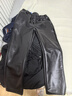 靜鶴男士皮褲中老年寬松休閑擋風(fēng)防油防水加絨加厚機車(chē)外賣(mài)代駕工作褲 T13春秋薄絨襯款 3XL 碼（適合140-150斤） 曬單實(shí)拍圖