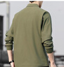 馬克華菲（MARK FAIRWHALE）長(cháng)袖t恤男士冬季商務(wù)休閑Polo衫男打底衫上衣外套男 綠色 XL 曬單實(shí)拍圖