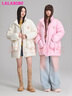 LALABOBO加厚保暖羽絨服女可愛(ài)歐若拉印花蝴蝶結寬松百搭休閑外套 時(shí)尚潮 米色（歐若拉） M 曬單實(shí)拍圖