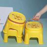 家用卡通手提矮凳客廳浴室凳子加厚兒童板凳防滑手提凳耐用 小黃鴨加厚兒童凳子（貼紙隨機） 1個(gè)裝 曬單實(shí)拍圖