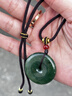豆蔻時(shí)光和田玉碧玉平安扣吊墜男女款微黑玉墜玉石玉佩掛件生日禮物 大號 曬單實(shí)拍圖