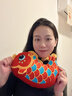 達令兔新年錦鯉玩偶抱枕年年有魚(yú)馬年吉祥物毛絨玩具春節擺件裝飾品禮物 紅色 約30厘米 曬單實(shí)拍圖