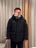 波司登（BOSIDENG）【極寒鵝絨】羽絨服男女情侶短款寬松連帽工裝大口袋保暖外套 【店長推薦】極夜黑8A50-至高御寒-20℃ 2XL 180/100A 體重約140-155斤 曬單實拍圖