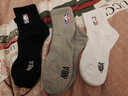 NBA襪子男士中筒休閑運動(dòng)襪秋冬毛巾底加厚毛圈精梳棉跑步籃球襪3雙 曬單實(shí)拍圖