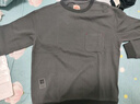 馬登工裝 美式休閑華夫格口袋T恤男春季撞色圓領(lǐng)套頭針織衛衣長(cháng)袖上衣 隕石灰 S 曬單實(shí)拍圖