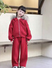 女孩紅色本命年衣服女童過(guò)年服2026新款套裝時(shí)尚洋氣時(shí)髦加絨加厚 紅色兩件套【加絨加厚】秋冬 130 （身高建議120cm左右） 曬單實(shí)拍圖