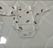 babylove嬰兒包屁衣春秋季純棉滿(mǎn)月寶寶三角哈衣新生兒系帶連體衣 曬單實(shí)拍圖