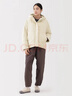 MUJI 女式 不易沾水 羽絨夾克 羽絨服女款 女裝25年冬季外套 BD11BA5A 象牙色 S (155/80A) 曬單實(shí)拍圖