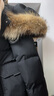 千禧瑪雅東北極寒超厚白鵝絨羽絨服女冬長(cháng)款過(guò)膝哈爾濱加厚工裝毛領(lǐng)外套男 女士黑色  真貉子大毛領(lǐng) M  90鵝絨420g（建議100-120斤） 曬單實(shí)拍圖