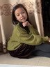 艾卡諾 I.KARNOW女童秋冬毛衣套裝2025新款兒童冬裝連衣裙加厚女大童裙子森系穿搭 6182咖色+19766綠色 120 曬單實(shí)拍圖
