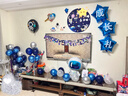 SMVP寶寶太空主題10歲男孩生日派對裝飾氣球背景墻海報定制場(chǎng)景布置 太空人海報套餐20 曬單實(shí)拍圖