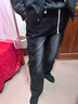 美式復古寬松拼接直筒褲小眾潮牌男設計感春秋冬季闊腿痞帥牛仔褲 黑色 XL 曬單實(shí)拍圖
