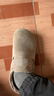 百麗厚底毛毛鞋增高勃肯鞋男鞋冬新款舒適休閑鞋B3701 灰絨里 39 曬單實(shí)拍圖