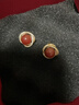 Lnieer秋冬法式復古紅瑪瑙耳釘新中式輕奢高級感氣質(zhì)耳環(huán)女新年紅色耳飾 紅瑪瑙耳釘【S925銀針】 曬單實(shí)拍圖