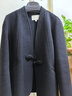 BUOUBUOU100%羊毛2026春季新品新品喜婆婆新中式雙面呢大衣外套女FLGC803 黑色B88 L 曬單實(shí)拍圖