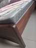 全實(shí)木主臥婚床南美黑胡桃木中式家具無(wú)輔材高端1.8米雙人床K836 單床 1800*2000   框架結構 曬單實(shí)拍圖