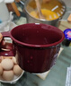MUJI炻瓷 馬克杯 水杯杯子 桌面 帶把手 咖啡杯 家用  暗紅色 S 330ml 曬單實(shí)拍圖