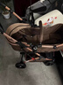 HEGERBABY高端嬰兒車(chē)0-3歲用折疊可坐可躺帶減震新生兒寶寶高景觀(guān)嬰兒推車(chē) 卡其+安全提籃【新升級頂配款】 曬單實(shí)拍圖